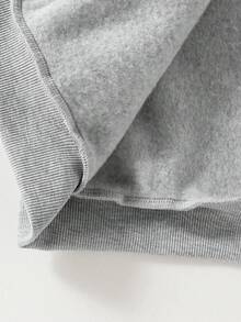 SHEIN Explorewe 三件套少女纯色保暖连帽拉链衫、吊带背心和阔腿裤休闲套装，适合日常穿着、通勤和上学，秋冬季街头风。 - 灰色 - 查看 7