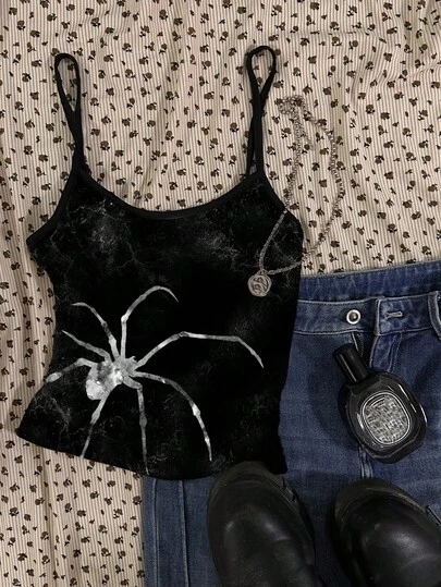 SHEIN EZwear Women Casual Sexy Camisole Cami Top Back To School