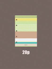 Joivida 20p Original Design Notebook Loose-Leaf Paper [Grid Inner Pages] - M5 Binder Punched Inner Pages, Colorful Notebook Refills - M5 inner sheet - View 11