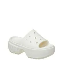 Crocs Stomp Women's Slide Chalk CR209346 - White - View 2