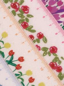 1 件/4 件，植物透明尺，花尺，亚克力尺 5.91 英寸学校尺，带厘米，适合学校和办公室需求！