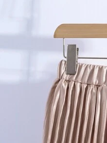 Franclia 女士优雅法式精致优雅荷叶边领衬衫搭配百褶中裙，卡其色西装套装，秋冬 - 卡其色 - 查看 3