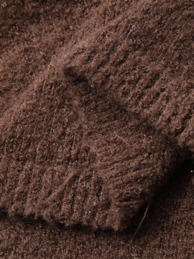 Women's V-Neck Loose Casual Long Sweater Dress, Autumn Dress