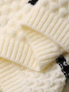 Livesso Women's Casual Contrast Color Knit Sweater, Autumn