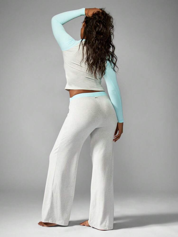 Missguided x Playboy Christmas Raglan Sleeve Top With Wide Leg Pajama Pants