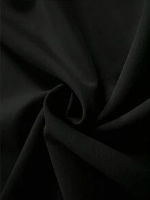 Franclia Plus Size High Waist Pleated Casual Solid Color Everyday Black Skirt Maxi Women Outfit Fall Cloth For Women - Black - View 3