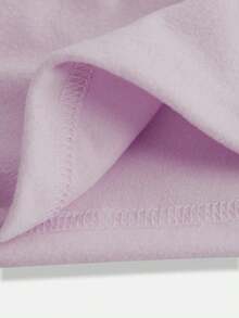 SHEIN 2 件套年轻女孩街头风格运动时尚基本款连帽衫和喇叭裤紫色运动服，长袖连帽衫和喇叭裤