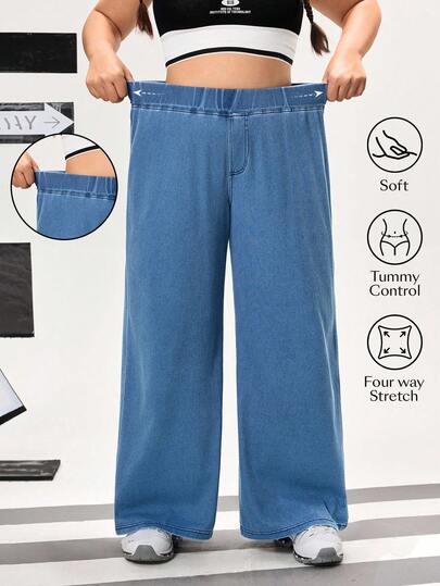 Flexra 大码女式弹力休闲牛仔裤