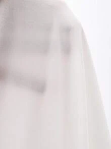 DAZY Sequin Trim Loose Long Sleeve Casual Vacation Blouse For Women, Autumn - White - View 7