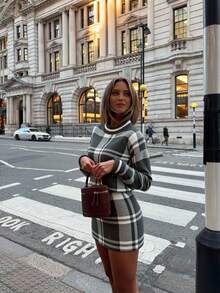 EURMUSE Women Sweater And Skirt Set Grey For Winter Elegant Style,Co Ord - Grey - View 1