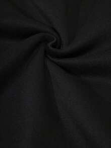 SHEIN 女性帶鬆緊繩褲頭運動褲,並帶有裝飾細節 - 黑色 - 查看 3