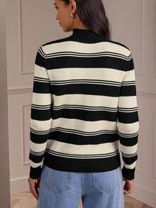 Lilora Nuevo suéter de cuello alto con forro térmico para otoño/invierno, simple y de moda, capa base versátil para mujer