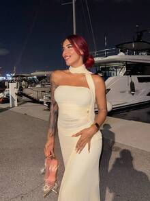 女士日常两件套服装 - 黃色 - 查看 3