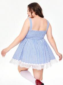 ROMWE Avant Abito a quadri da donna taglie forti per Ognissanti