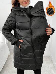 SHEIN Maternity Jacket With Zippers On Both Sides For Carrying Baby