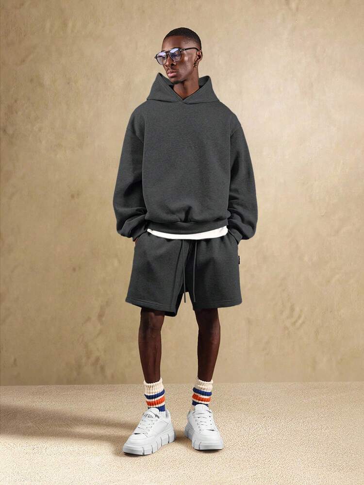 Essential Oversize-Kapuzenpullover mit Kordelzug