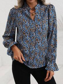 Women's All-Over Leopard Print Fashion Vacation Shirt - Multicolor - View 6