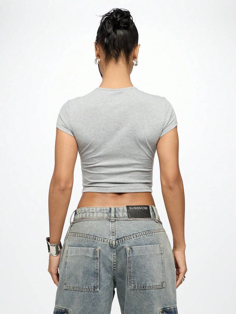 Maglietta corta con stampa Beverly Hills