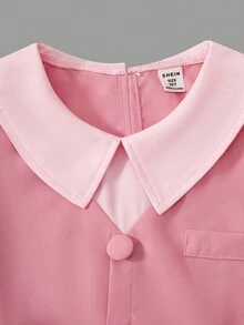 Sparklyn Fashionable Korean Style Elegant Sweet Elegant Women Single-Breasted High-End Vest Shirt + Pleated Skirt Casual 2 Pieces Set Fall Winter - Multicolor - View 5