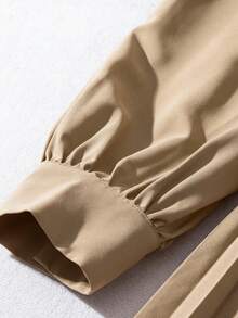 Regalyn Plus Size Women Elegant Everyday Commute Fashion Minimalist Color Block Patchwork Dress