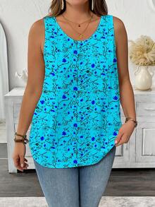 EMERY ROSE Áo ba lỗ in họa tiết hoa cỡ lớn mùa hè cho nữ Áo thun họa tiết cho nữ - Nhiều màu - Xem 5