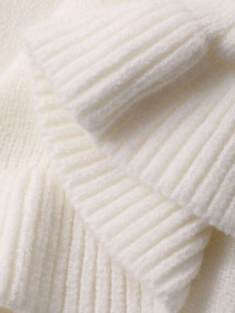 Toddler Girls' Round Neck Bow Long Sleeve Sweater, Autumn/Winter