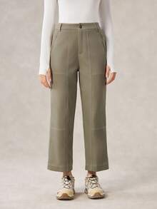 OutZeal 女士吸汗速干柔软弹力撞色缝线设计户外裤日常休闲 - 卡其色 - 查看 7