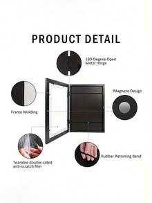 1 件磁性艺术画框 - 易于打开，可快速更换展示品 - 适用于家庭和办公室的多功能墙面装饰 - 适合节日和送礼 - 彩色 - 查看 6