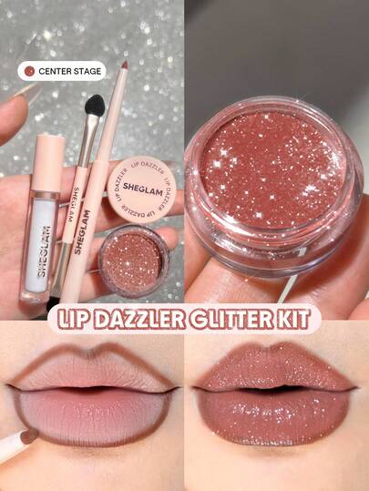 SHEGLAM Kit De Brillo Lip Dazzler Glitter: Center Stage Brillo De Labios De Larga DuracióN Con Brillo Kit De LíQuido Brillante No Pegajoso Sexy Super Stay LáPiz Labial LíQuido Rosa LáPiz Labial LíQuido Rosa GraduacióN CumpleañOs Vacaciones Verano OtoñO Y2K Elegante Moda Mujeres NiñAs Marca Maquillaje CosméTico Belleza Fiesta Playa Viaje Camping Aire Libre Escuela Campus ExcursióN Festivales DecoracióN Regalo Presente Rosa Chica Cosplay Mejor Color Encanto Vibra