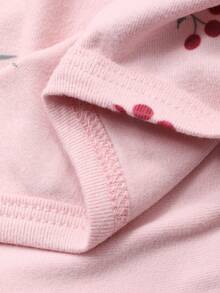 DAZY Baby Girls Floral All-Over Print Crew Neck Long Sleeve Bodysuit Fall,Winter - Pink - View 9