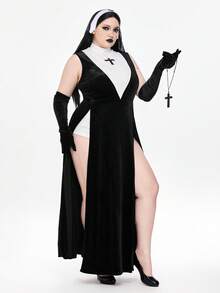 ROMWE Avant Plus Size Halloween Dark Character Cosplay Outfit