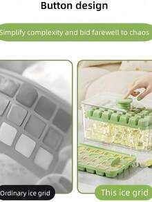 1个大容量夏季冰格模具带盖，2个装大号制冰硅胶冷冻盒，适用于鸡尾酒饮料派对、家庭厨房酒吧使用 - 彩色 - 查看 7