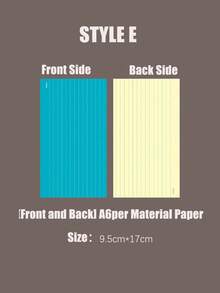 Zazumi 10P Original Design Material Paper; Front And Back Sides Notebook Paper - [Front And Back Sides] [Rain] [Weekly Planner] Series Inner Pages - Multicolor - View 13