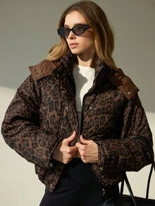 Aveloria Modichic New Fashionable Casual Chic Minimalist High-End Zipper Hooded Jacket, Stand Collar, Cotton Padded, Thickened