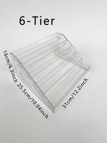 1 件亚克力化妆品收纳盒 7 层透明化妆品展示架桌面收纳架，用于指甲油眼影口红护肤品，透明梳妆台收纳盒，带抽屉，可堆叠