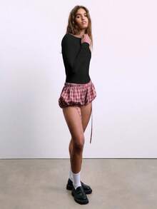 Nöista Spring-Summer Women Casual White Slim Fit Long Sleeves Stretch Base Top With Round Neck For New Year - Black - View 9