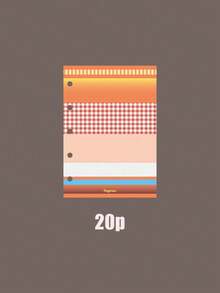Joivida 20p Original Design Notebook Loose-Leaf Paper [Grid Inner Pages] - M5 Binder Punched Inner Pages, Colorful Notebook Refills - M5 inner sheet - View 10