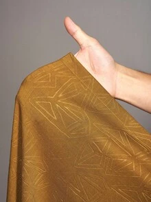 Slaydiva 2025新款女大码高腰宽松阔腿裤压花面料适合外出日常穿着时尚单品休闲时尚搭配 - 卡其色 - 查看 8