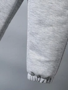 Baby/Kleinkind Jungen gepolsterte Weste mit Kapuze, kombiniert mit Kapuzenpullover und Freizeithose, weicher und angenehmer Stoff, geeignet für drinnen und Outdoor, Wintersaison - Verschiedenfarbig - Übersicht 8