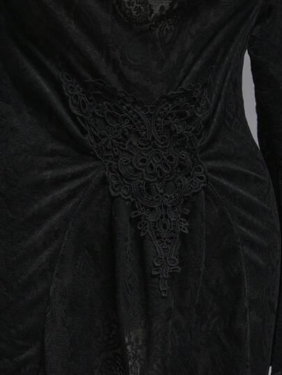 EDITION Blusa de manga acampanada con cuello halter, hombros descubiertos, estampado de paisley y cordones en la cintura, para mujer talla grande, Halloween