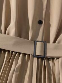 Regalyn Plus Size Women Elegant Everyday Commute Fashion Minimalist Color Block Patchwork Dress