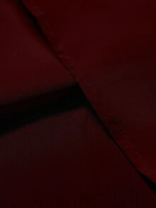 Manfinity Homme 大尺碼男士休閒純色長袖襯衫，秋季，正式 - 酒紅色 - 查看 6