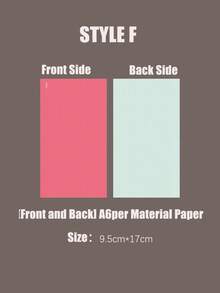 Zazumi 10P Original Design Material Paper; Front And Back Sides Notebook Paper - [Front And Back Sides] [Rain] [Weekly Planner] Series Inner Pages - Multicolor - View 16