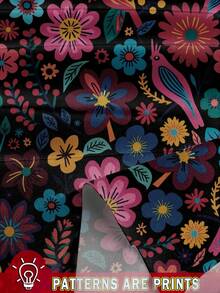 SHEIN Clasi Débardeur à imprimé floral pour femmes grandes tailles, débardeur élégant et casual pour l'été - Noir - Voir 3