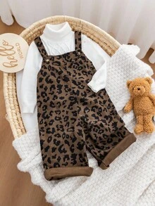 SHEIN Babygirl 可爱豹纹连体裤，百搭秋冬街头风格