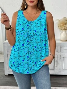 EMERY ROSE Áo ba lỗ in họa tiết hoa cỡ lớn mùa hè cho nữ Áo thun họa tiết cho nữ - Nhiều màu - Xem 1