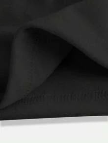 Sparklyn 2pcs/Set Young Girls Street Style Sporty Fashion Basic Hoodie Sweatshirt And Flared Pants Black Tracksuit, Long Sleeve Hooded Top And Flared Leg Pants Fall Winter - Black - View 6