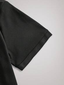 Áo Polo nam OFFICEAU màu trơn, kiểu dáng thường ngày, phong cách cổ điển mùa xuân đến hè. - màu đen - Xem 5