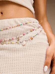 SHEIN SXY 百搭海滩度假女士腰链 - 彩色 - 查看 1