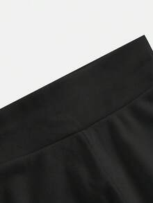 Sparklyn 2pcs/Set Young Girls Street Style Sporty Fashion Basic Hoodie Sweatshirt And Flared Pants Black Tracksuit, Long Sleeve Hooded Top And Flared Leg Pants Fall Winter - Black - View 5